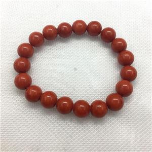 Stretch Jade bracelet, round, dye, approx 8mm dia, 22pcs per st [JT10154-8MM]