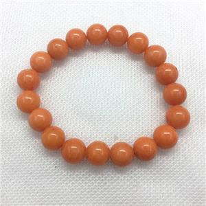 Stretch Jade bracelet, round, dye, approx 16mm dia, 13pcs per st [JT10165-16MM]