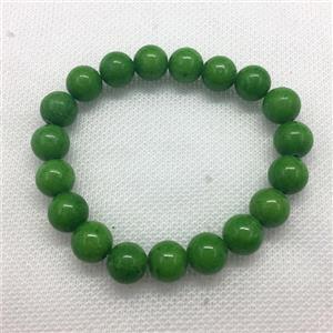 Stretch Jade bracelet, round, dye, approx 16mm dia, 13pcs per st [JT10166-16MM]