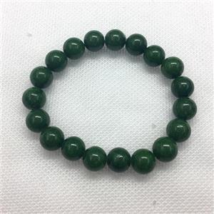Stretch Jade bracelet, round, dye, approx 12mm dia, 16pcs per st [JT10167-12MM]