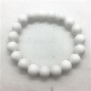 Stretch Jade bracelet, round, dye, approx 16mm dia, 13pcs per st [JT10176-16MM]