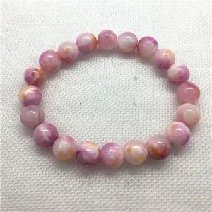 Stretch Jade bracelet, round, dye, approx 6mm, 28pcs per st [JT10182-6MM]