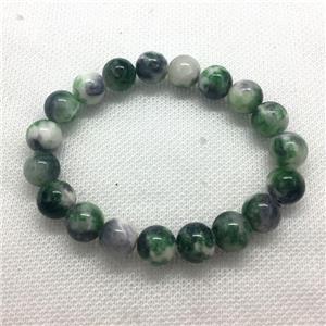 Stretch Jade bracelet, round, dye, approx 6mm, 28pcs per st [JT10184-6MM]