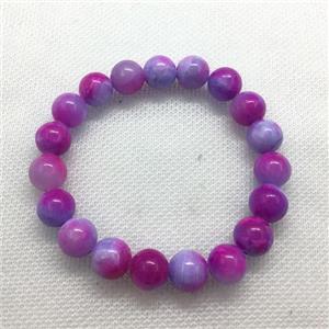 Stretch Jade bracelet, round, dye, approx 16mm dia, 13pcs per st [JT10188-16MM]