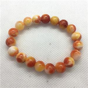 Stretch Jade bracelet, round, dye, approx 16mm dia, 13pcs per st [JT10189-16MM]