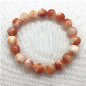 Stretch Jade bracelet, round, dye, approx 16mm dia, 13pcs per st [JT10190-16MM]