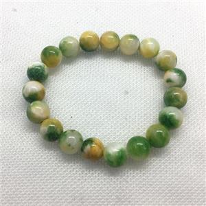 Stretch Jade bracelet, round, dye, approx 16mm dia, 13pcs per st [JT10197-16MM]