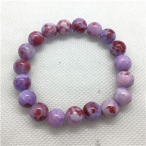 Stretch Jade bracelet, round, dye, approx 16mm dia, 13pcs per st [JT10201-16MM]