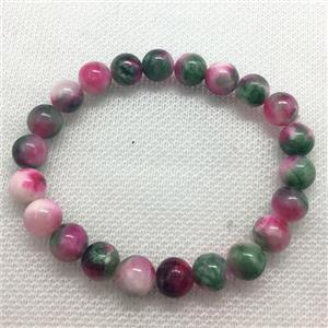 Stretch Jade bracelet, round, dye, approx 16mm dia, 13pcs per st [JT10206-16MM]