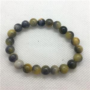 Stretch Jade bracelet, round, dye, approx 16mm dia, 13pcs per st [JT10207-16MM]
