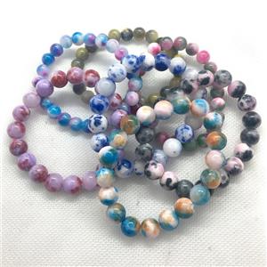 Stretch Jade bracelet, round, dye, approx 16mm dia, 13pcs per st [JT10208-16MM]