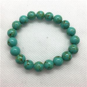 Stretch Jade bracelet, round, dye, approx 16mm dia, 13pcs per st [JT10209-16MM]