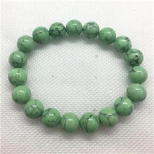 Stretch Jade bracelet, round, dye, approx 16mm dia, 13pcs per st [JT10210-16MM]