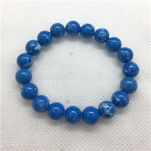 Stretch Jade bracelet, round, dye, approx 16mm dia, 13pcs per st [JT10214-16MM]