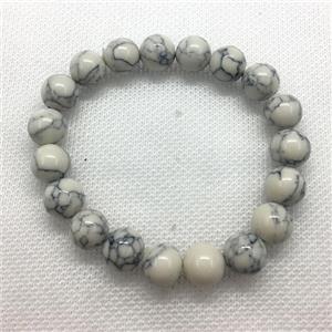 Stretch Jade bracelet, round, dye, approx 16mm dia, 13pcs per st [JT10216-16MM]