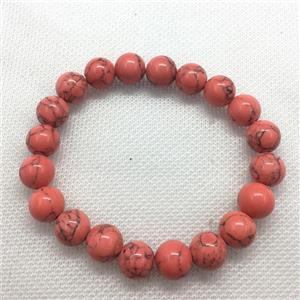 Stretch Jade bracelet, round, dye, approx 16mm dia, 13pcs per st [JT10219-16MM]