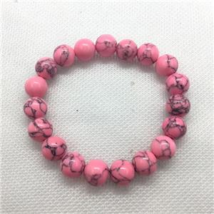 Stretch Jade bracelet, round, dye, approx 16mm dia, 13pcs per st [JT10220-16MM]