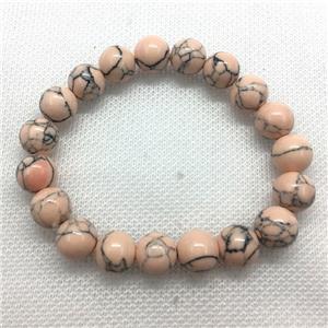 Stretch Jade bracelet, round, dye, approx 16mm dia, 13pcs per st [JT10222-16MM]