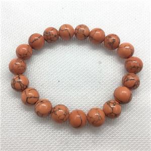 Stretch Jade bracelet, round, dye, approx 6mm, 28pcs per st [JT10228-6MM]