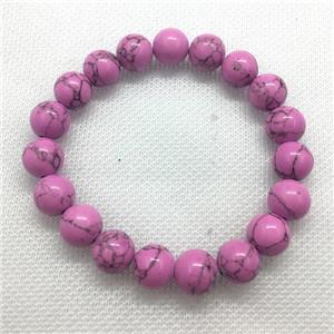 Stretch Jade bracelet, round, dye, approx 6mm, 28pcs per st [JT10229-6MM]