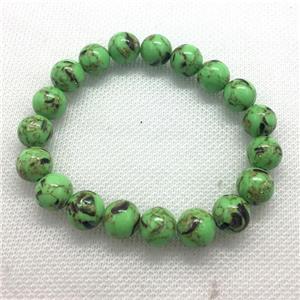 Stretch Jade bracelet, round, dye, approx 6mm, 28pcs per st [JT10240-6MM]