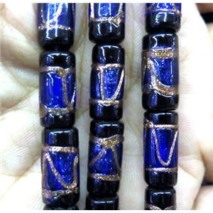lampwork bead, tube, approx 8x16mm [LWBCH267]