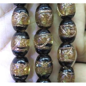 lampwork bead, barrel, approx 16x22mm, 15pcs per st [LWBCH269-16X22MM]