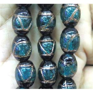 lampwork bead, barrel, approx 16x22mm, 15pcs per st [LWBCH270-16X22MM]