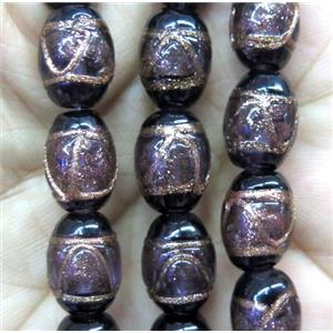 lampwork bead, barrel, approx 16x22mm, 15pcs per st [LWBCH274-16X22MM]