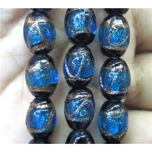lampwork bead, barrel, approx 16x22mm, 15pcs per st [LWBCH275-16X22MM]