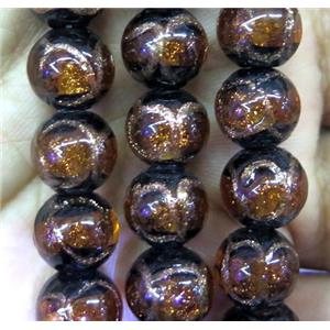 lampwork bead, barrel, approx 16mm dia [LWBCH277-16MM]
