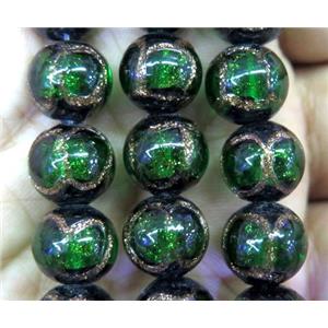 lampwork bead, barrel, approx 16mm dia [LWBCH280-16MM]