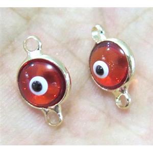 lampwork connector, eye, gold plated, approx 10mm dia [LWBCT001-10MM]