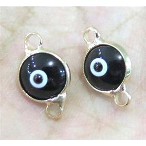 lampwork connector, eye, gold plated, approx 10mm dia [LWBCT002-10MM]