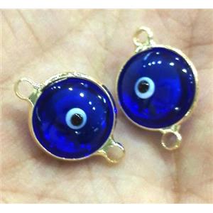 lampwork connector, eye, gold plated, approx 10mm dia [LWBCT004-10MM]