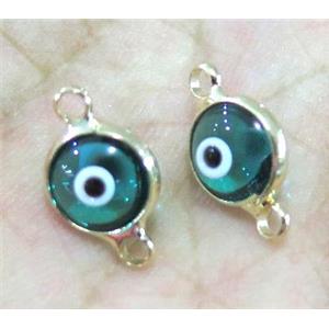 lampwork connector, eye, gold plated, approx 10mm dia [LWBCT005-10MM]