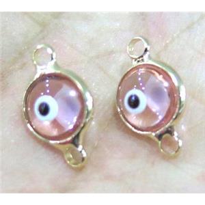 lampwork connector, eye, gold plated, approx 10mm dia [LWBCT008-10MM]