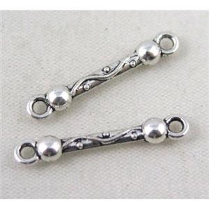Tibetan silver connector, zinc alloy, approx 24mm length, 2.5mm hole [NN17639]