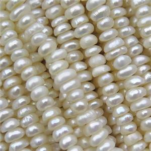 white Freshwater Pearl beads, approx 3-4mm [PANC70]