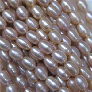Freshwater Pearl beads, rice, approx 5-6mm [PANC72]