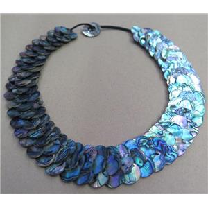 Paua Abalone shell necklace, approx 15mm dia [SHEAB100]