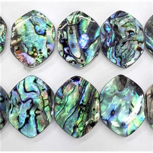 Paua Abalone shell bead, freeform, approx 18x25mm [SHEAB126]