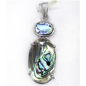 Paua Abalone shell pendant, approx 16-40mm [SHEAB130]
