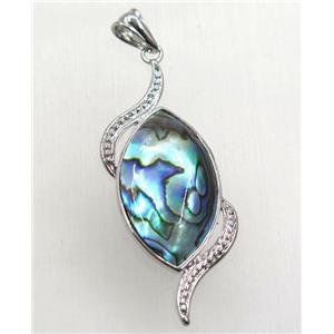 Paua Abalone shell pendant, approx 16-40mm [SHEAB131]