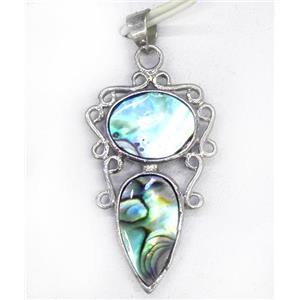 Paua Abalone shell pendant, approx 16-40mm [SHEAB135]