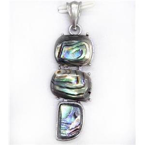 Paua Abalone shell pendant, approx 16-40mm [SHEAB143]
