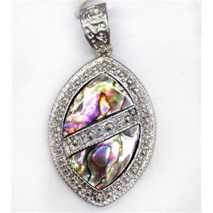 Paua Abalone shell pendant, approx 25-50mm [SHEAB148]