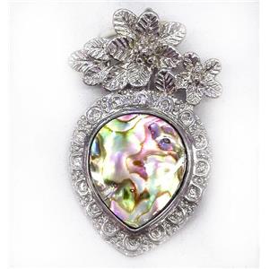 Paua Abalone shell pendant, approx 25-50mm [SHEAB149]