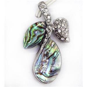 Paua Abalone shell pendant, approx 25-50mm [SHEAB155]