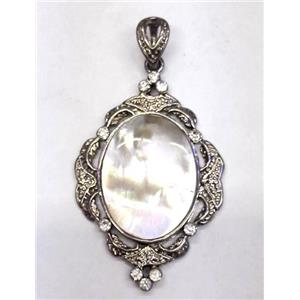 Paua Abalone shell pendant, approx 30-50mm [SHEAB161]